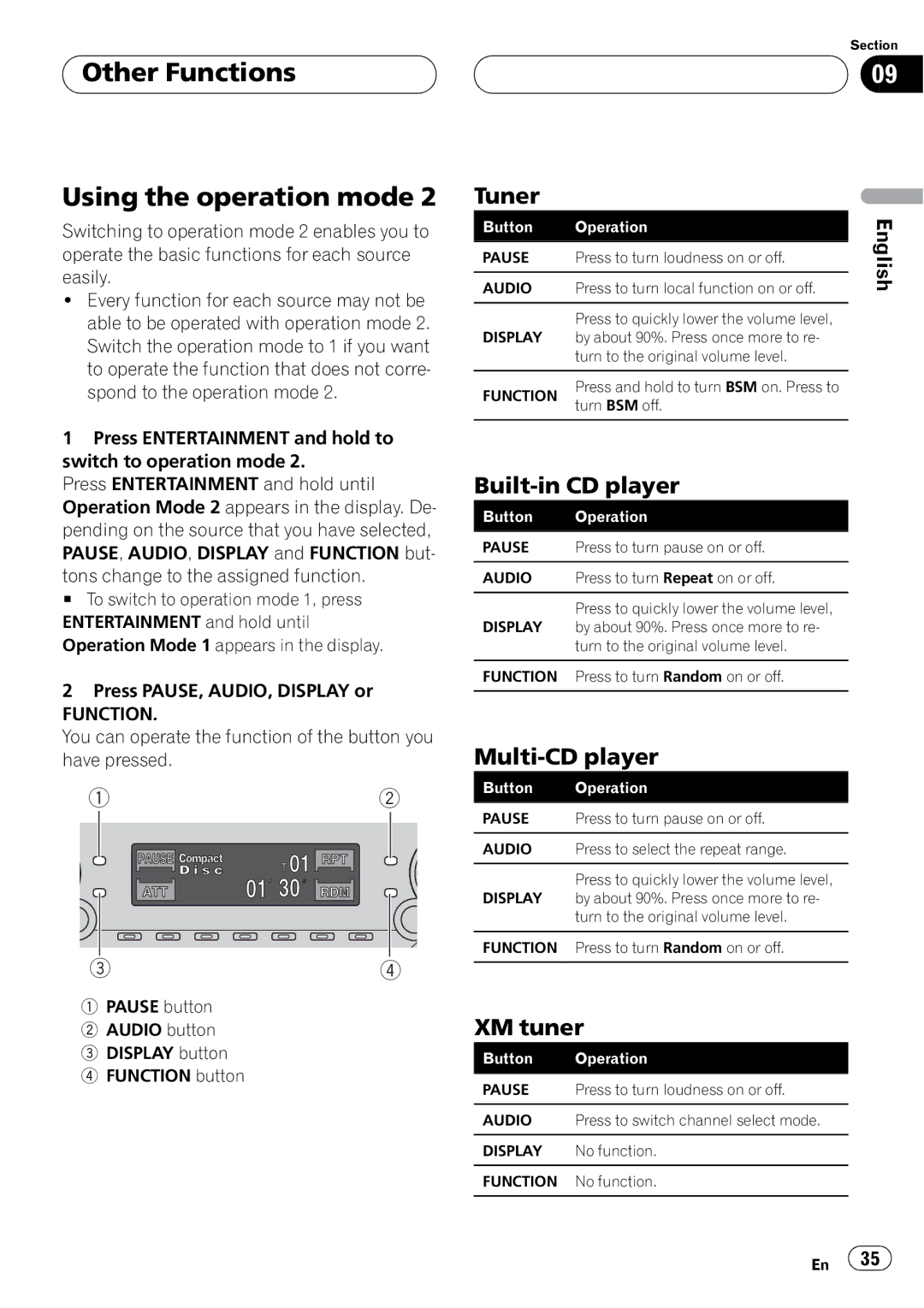 Pioneer DEH-P650 operation manual 