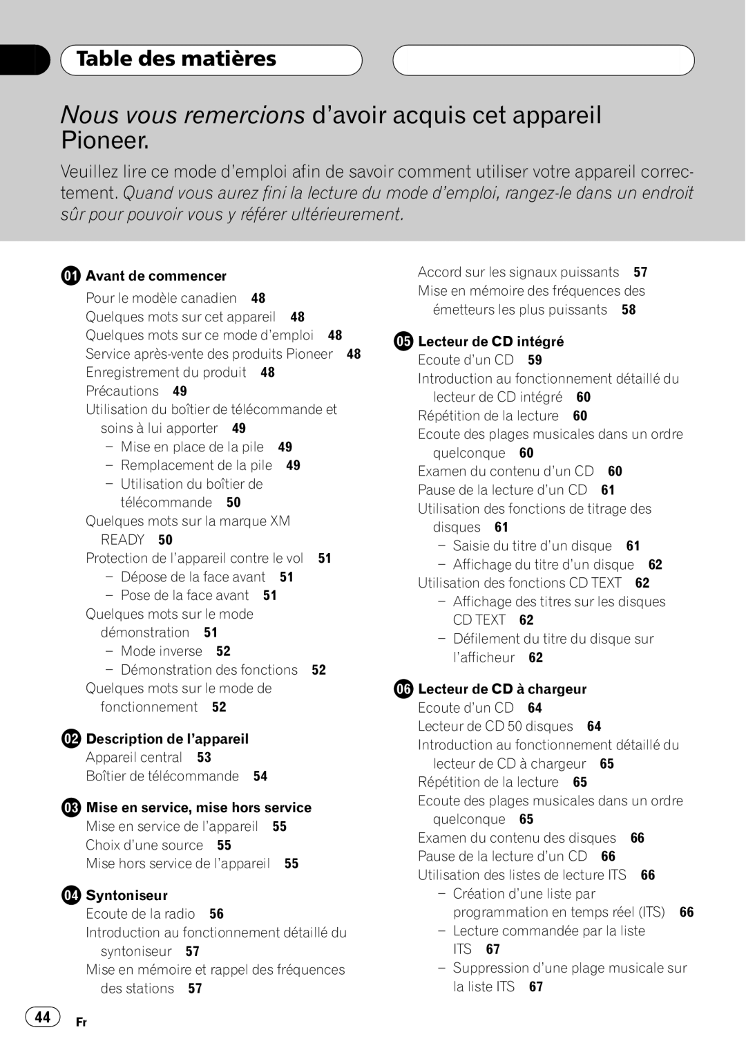 Pioneer DEH-P650 operation manual 