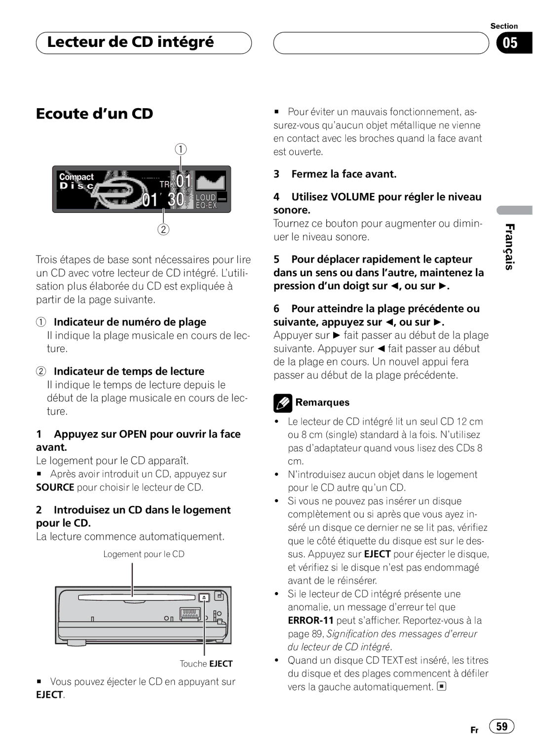 Pioneer DEH-P650 operation manual 