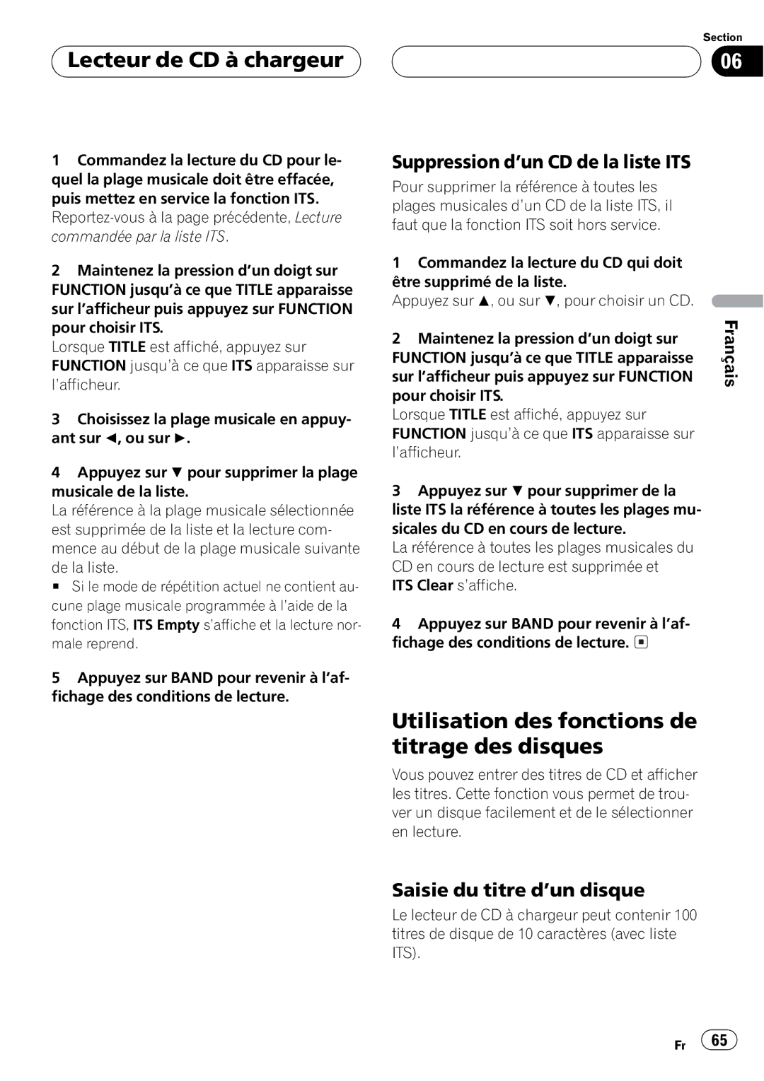 Pioneer DEH-P6500 operation manual 