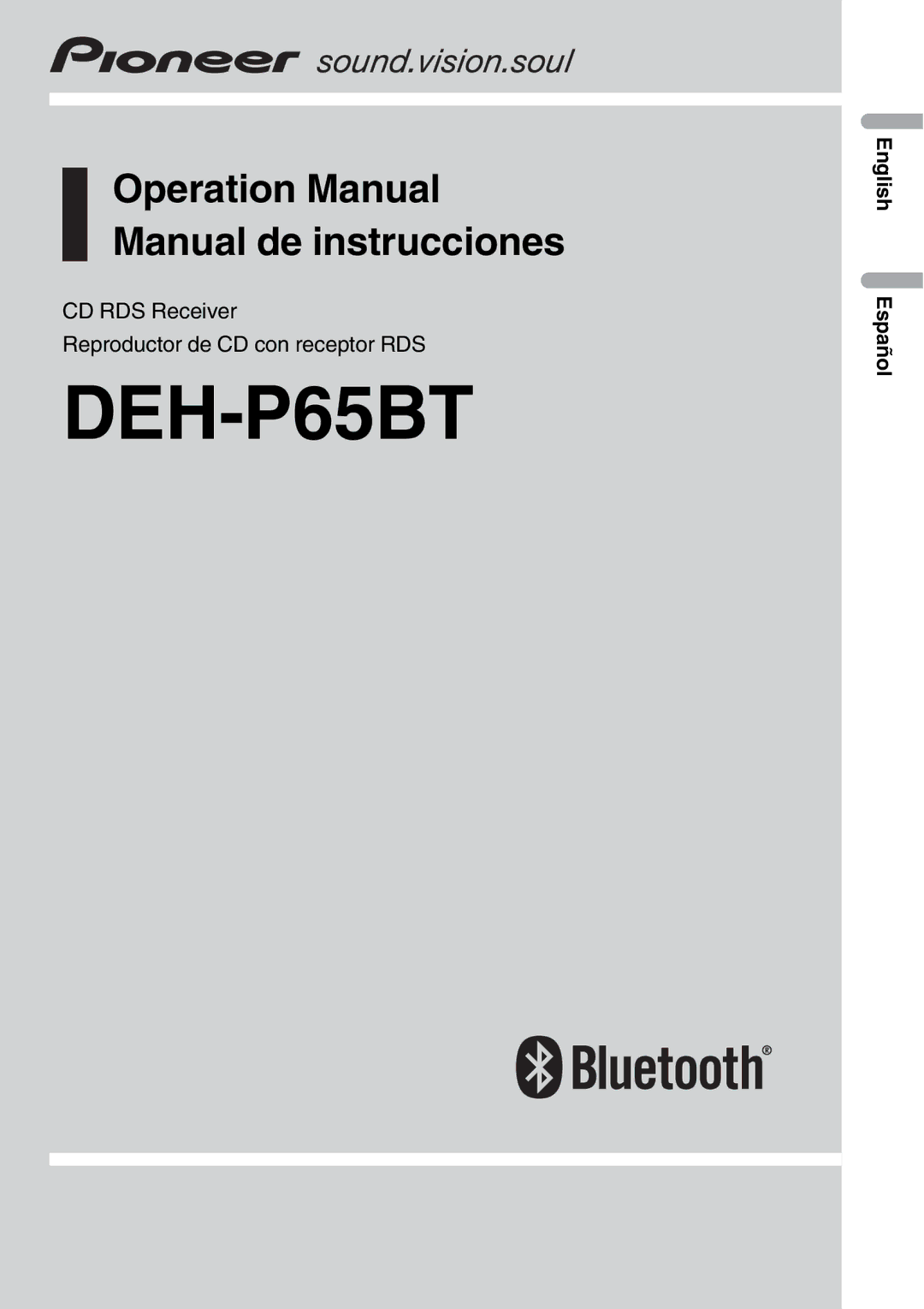 Pioneer DEH-P65BT operation manual 