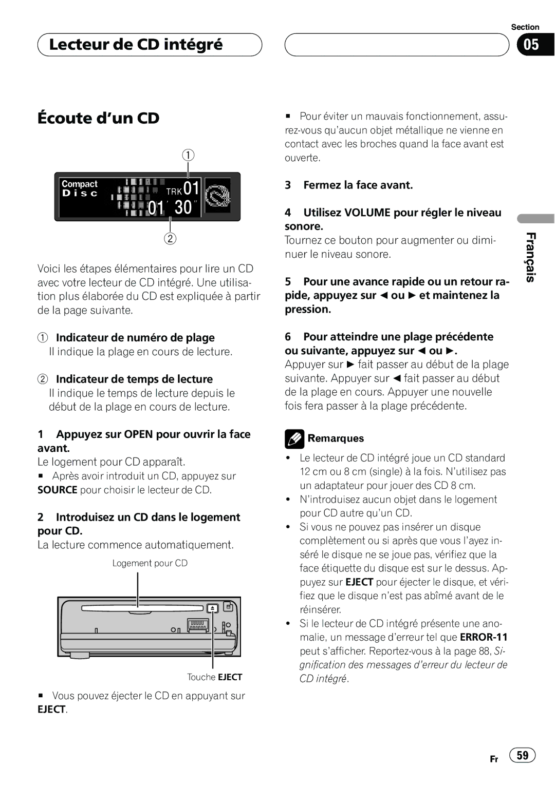 Pioneer DEH-P660 operation manual 