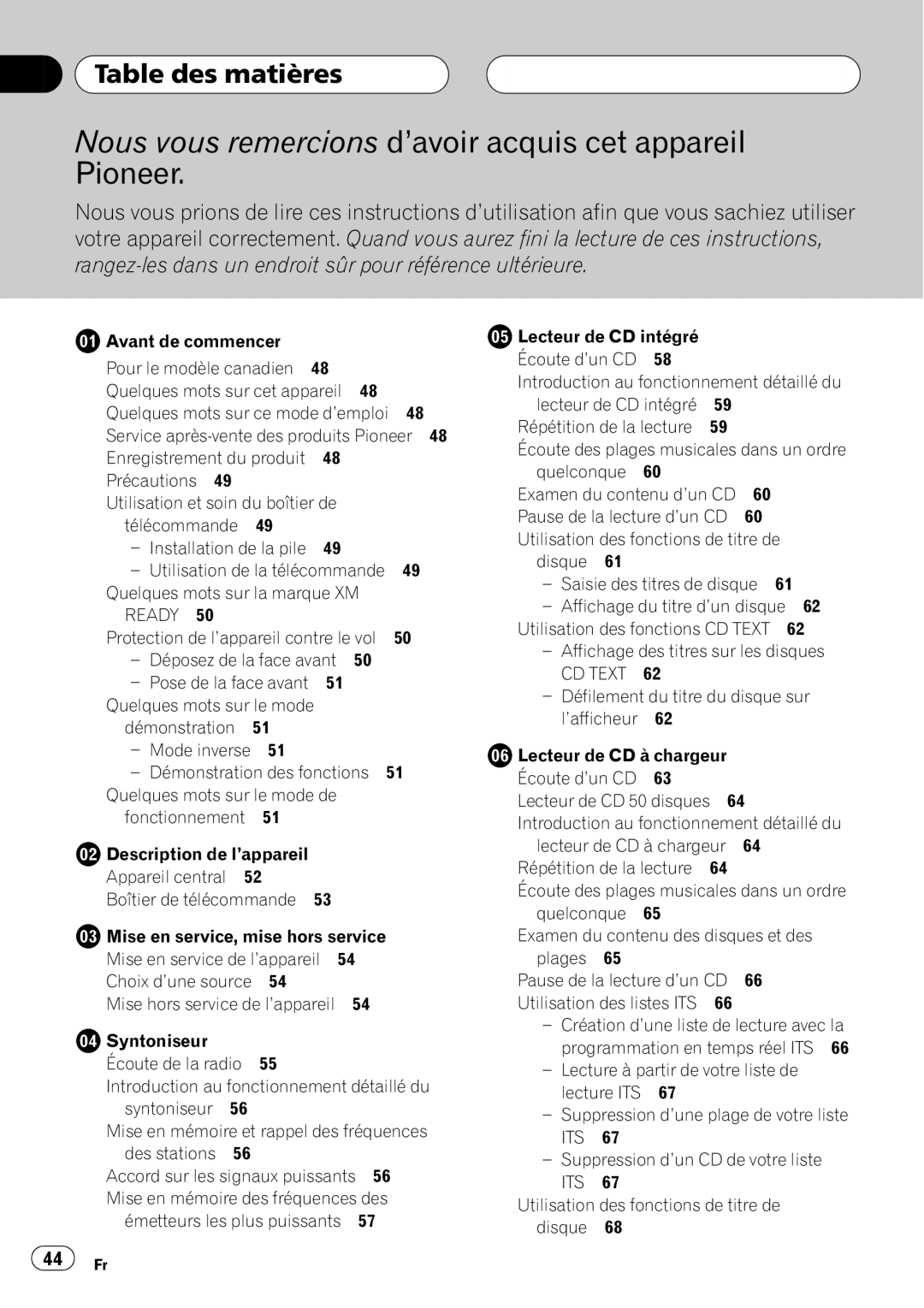 Pioneer DEH-P6600 operation manual 