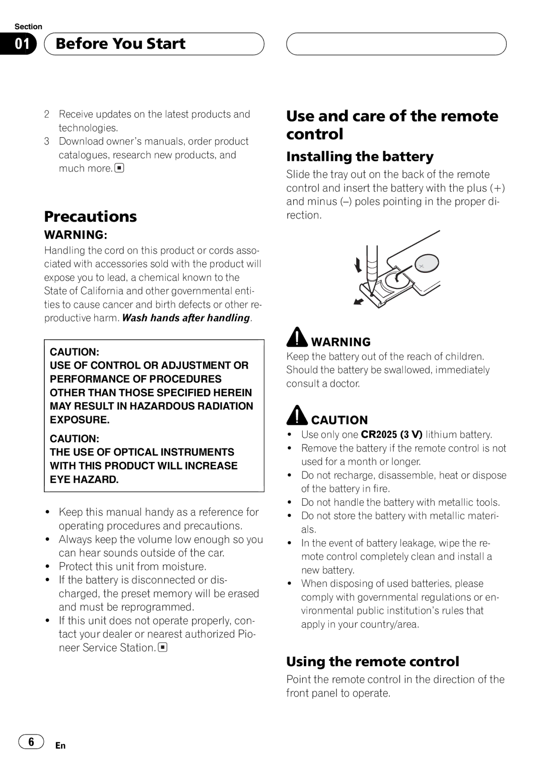 Pioneer DEH-P6600 operation manual 