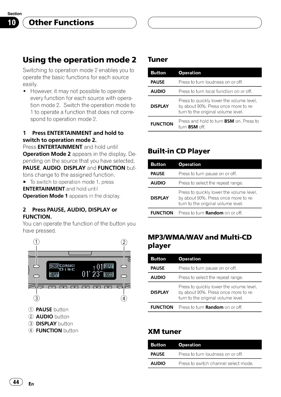 Pioneer DEH-P6700MP operation manual 