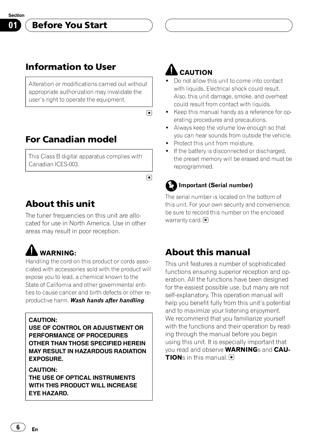 Pioneer DEH-P6700MP operation manual 