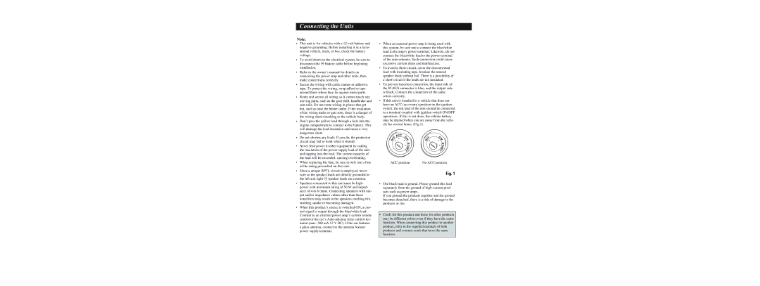 Pioneer DEH-P6800MP manual Connecting the Units 