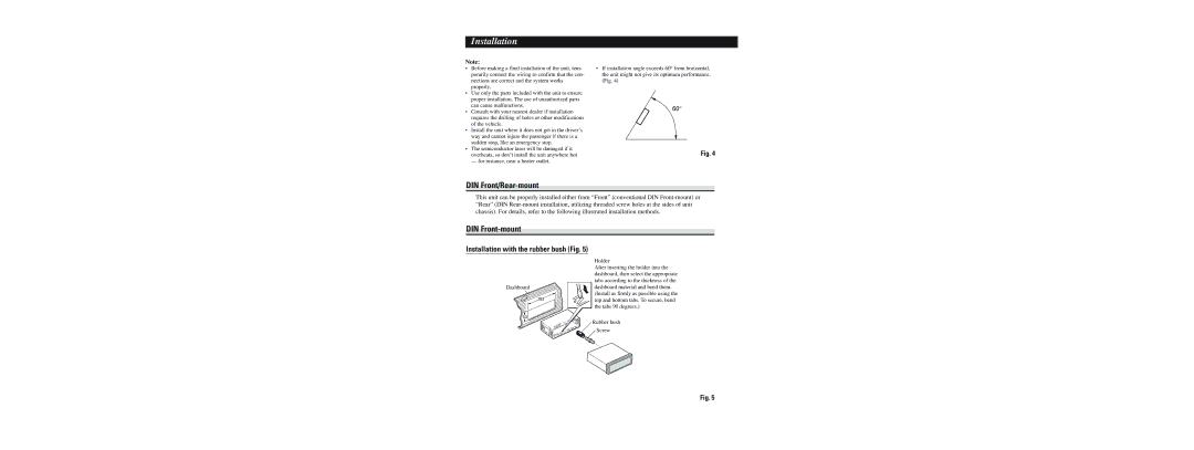 Pioneer DEH-P6800MP manual Installation 