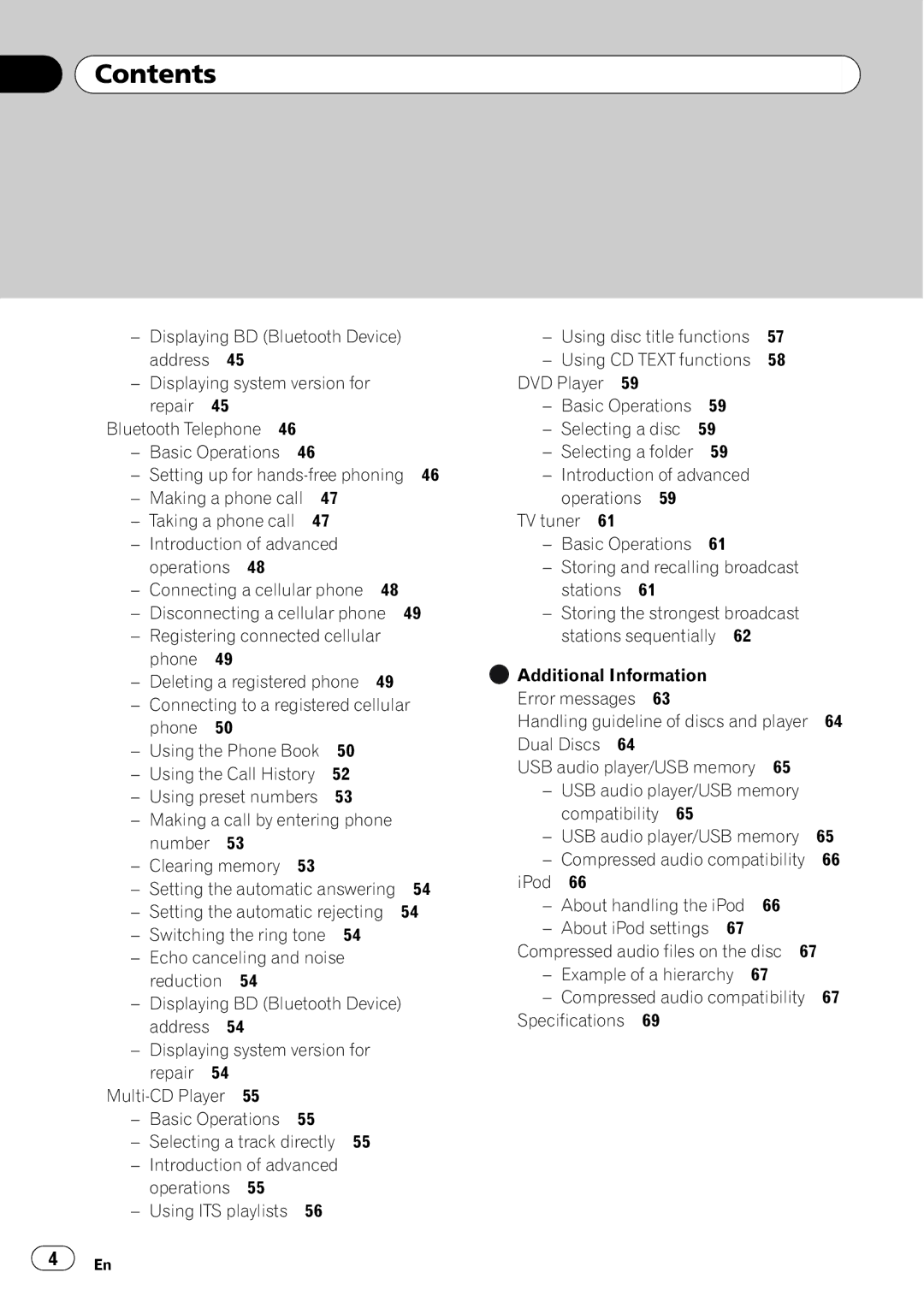 Pioneer DEH-P6900UB operation manual Setting up for hands-free phoning 