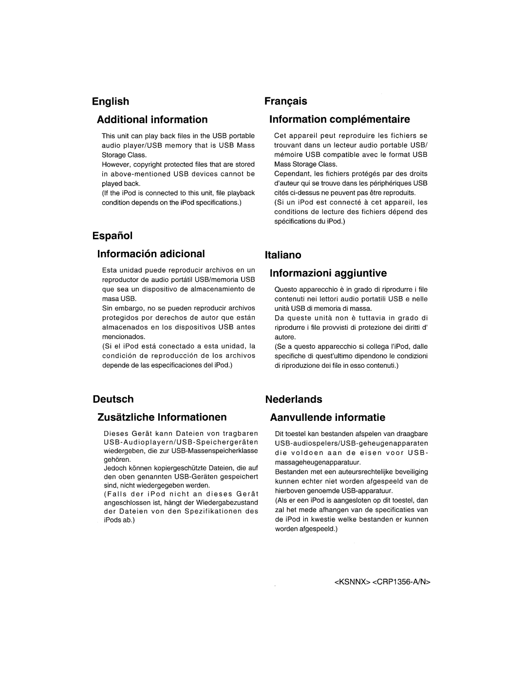 Pioneer DEH-P6900UB operation manual 