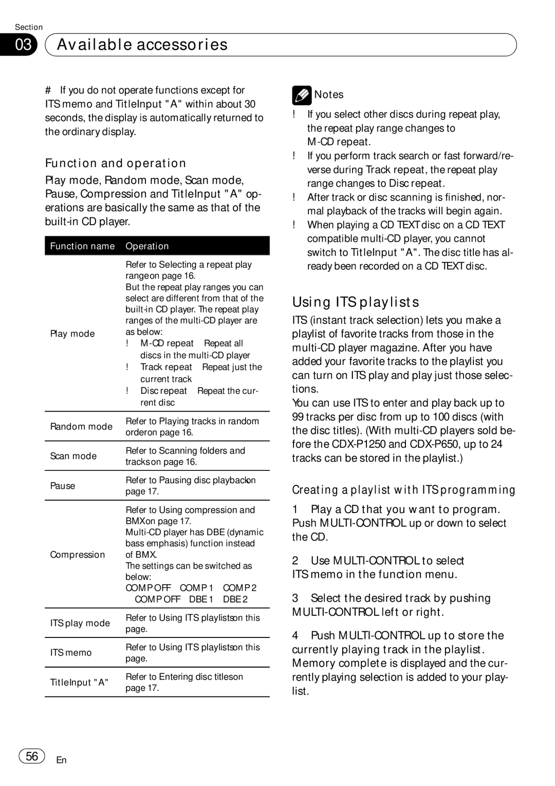 Pioneer DEH-P690UB operation manual Using ITS playlists, Creating a playlist with ITS programming 