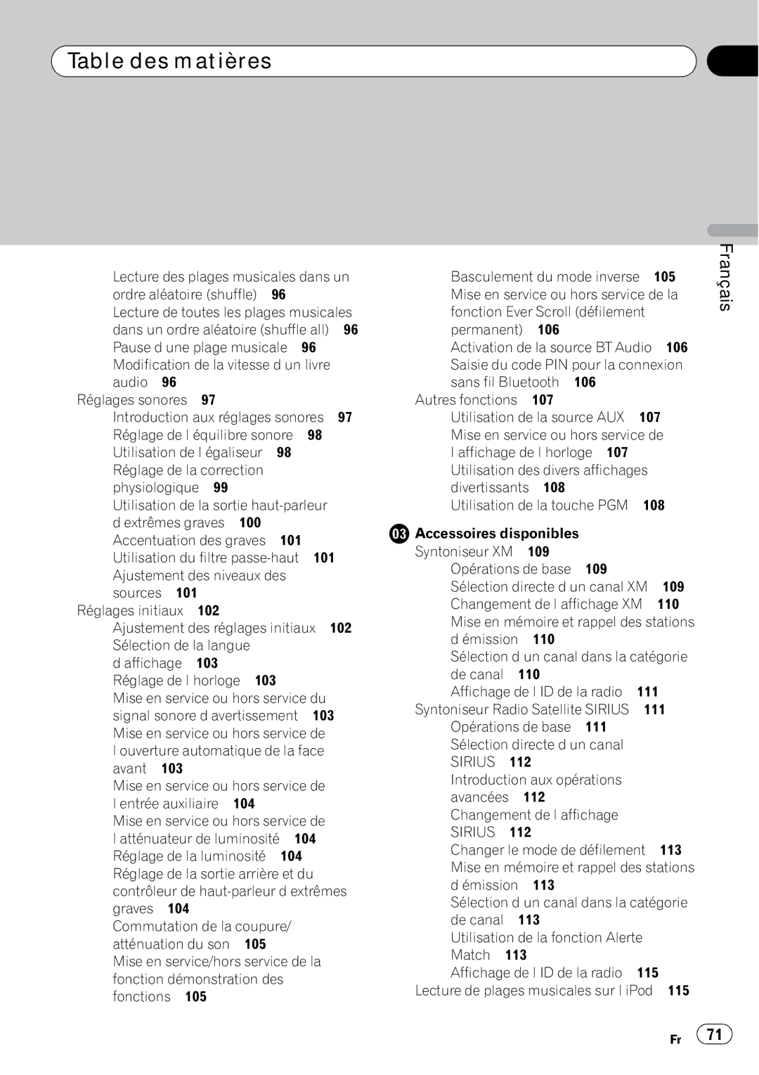 Pioneer DEH-P690UB operation manual Sirius 