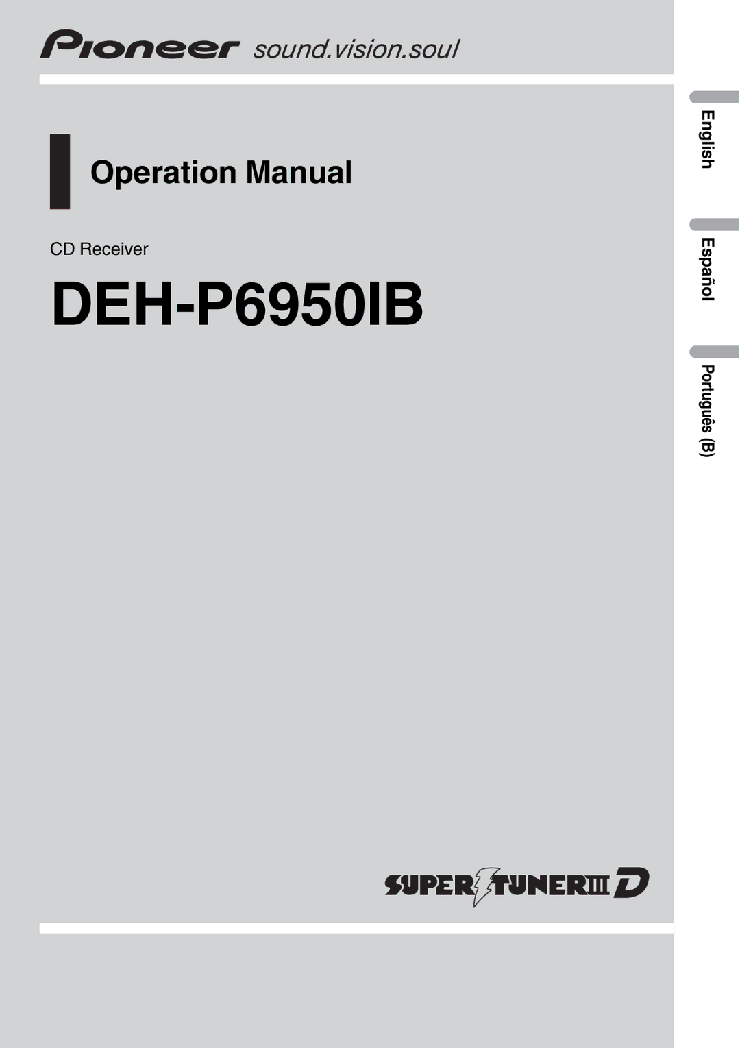 Pioneer DEH-P6950IB operation manual 