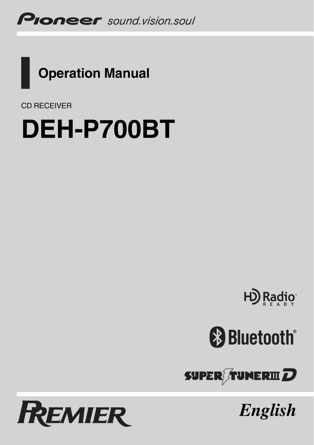 Pioneer DEH-P700BT operation manual 