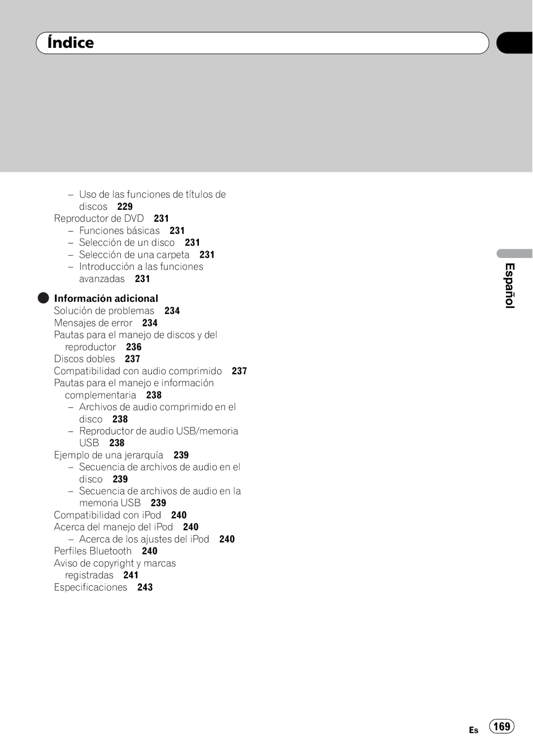 Pioneer DEH-P7100BT operation manual Selección de una carpeta 