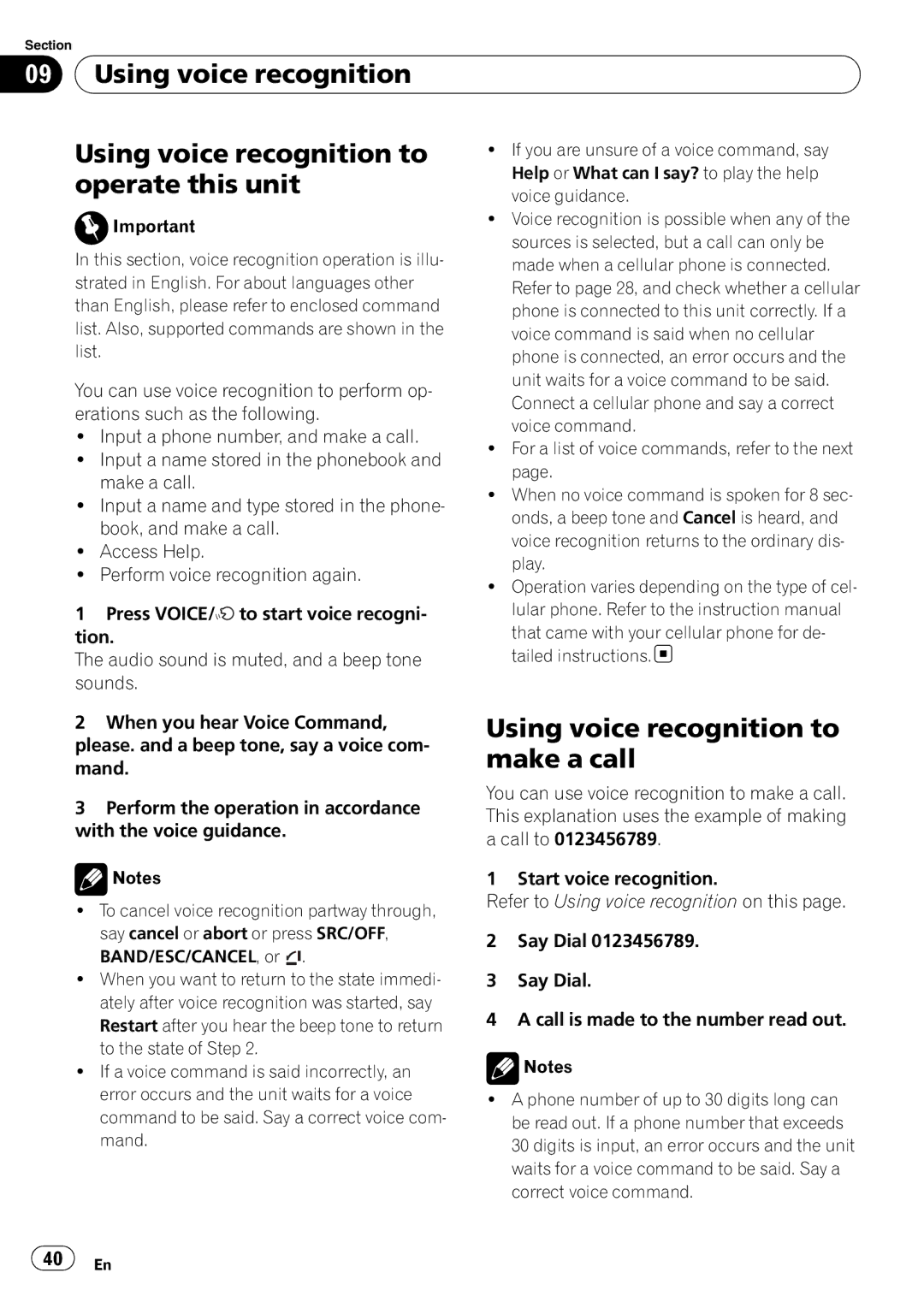 Pioneer DEH-P7100BT operation manual Using voice recognition Using voice recognition to, Operate this unit, Make a call 