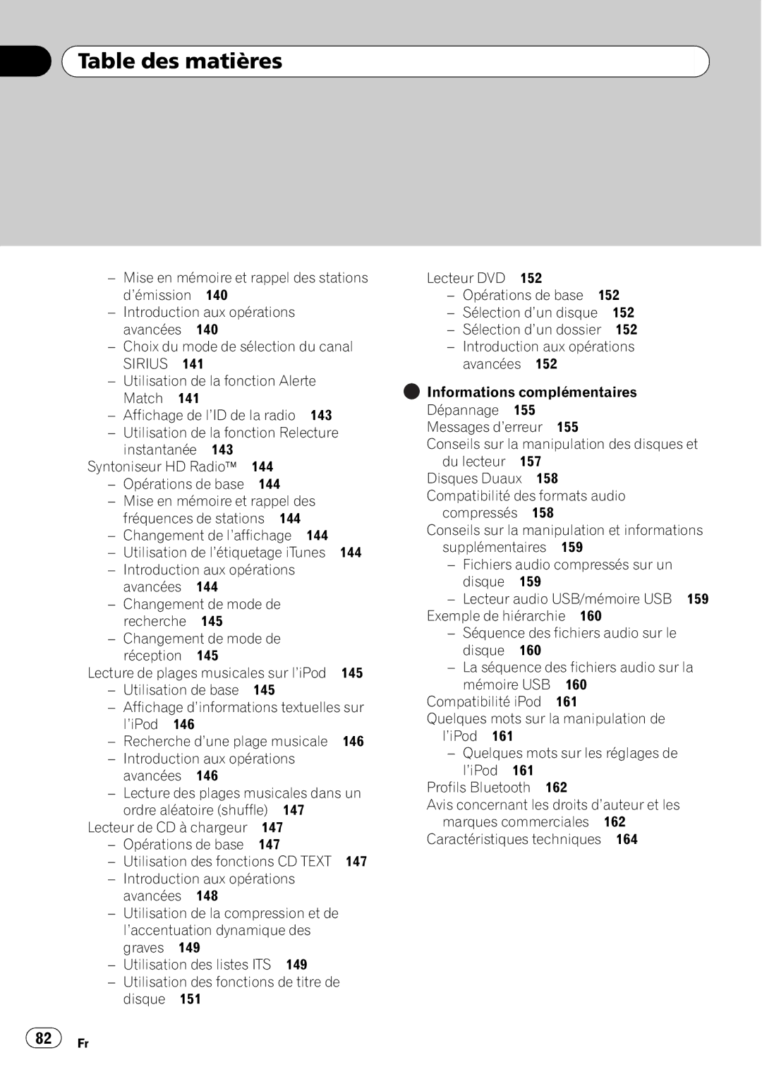 Pioneer DEH-P7100BT operation manual Opérations de base 147 