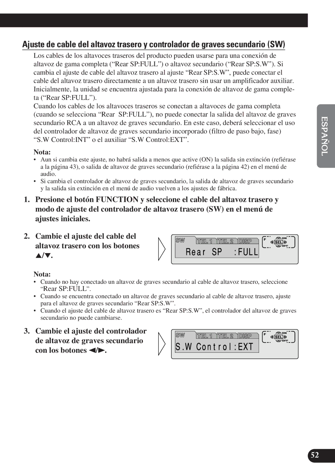 Pioneer DEH-P6100R, DEH-P7100R operation manual Nota 