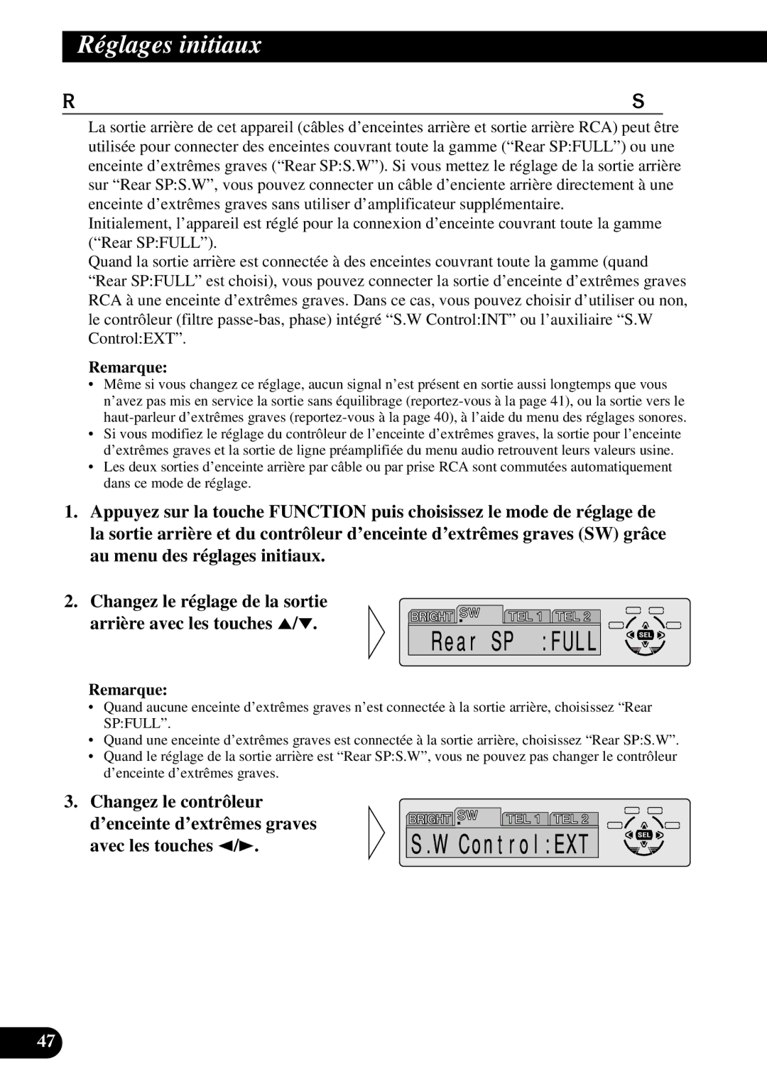 Pioneer DEH-P730, DEH-P630 operation manual Remarque 