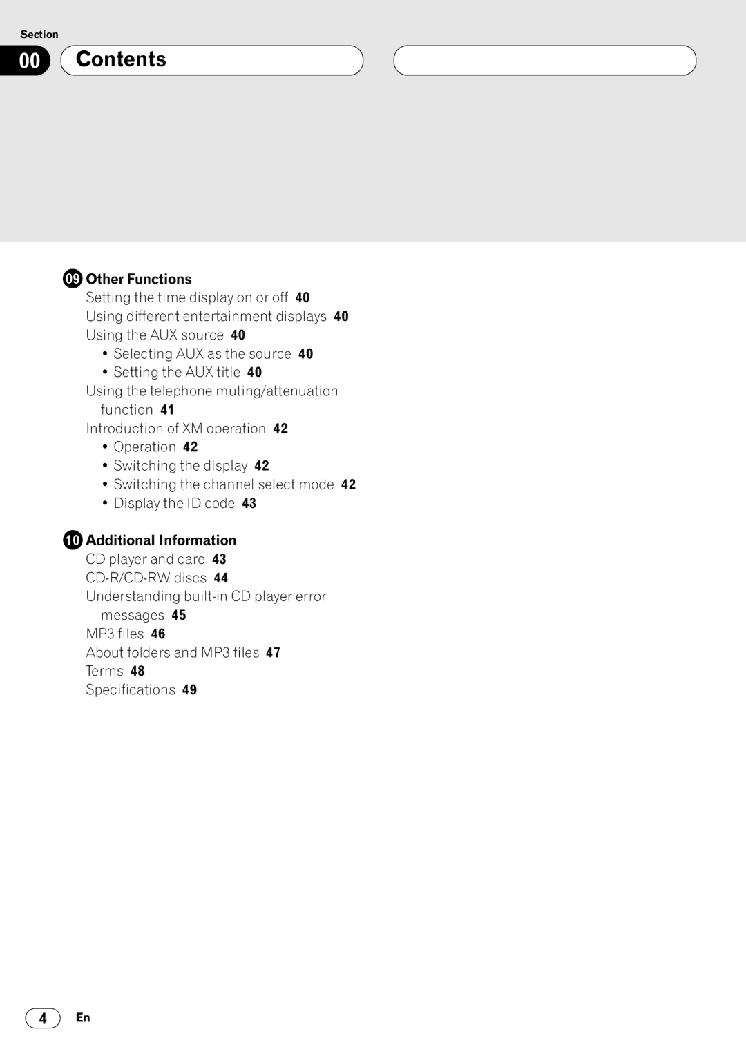 Pioneer DEH-P7400MP operation manual Other Functions 