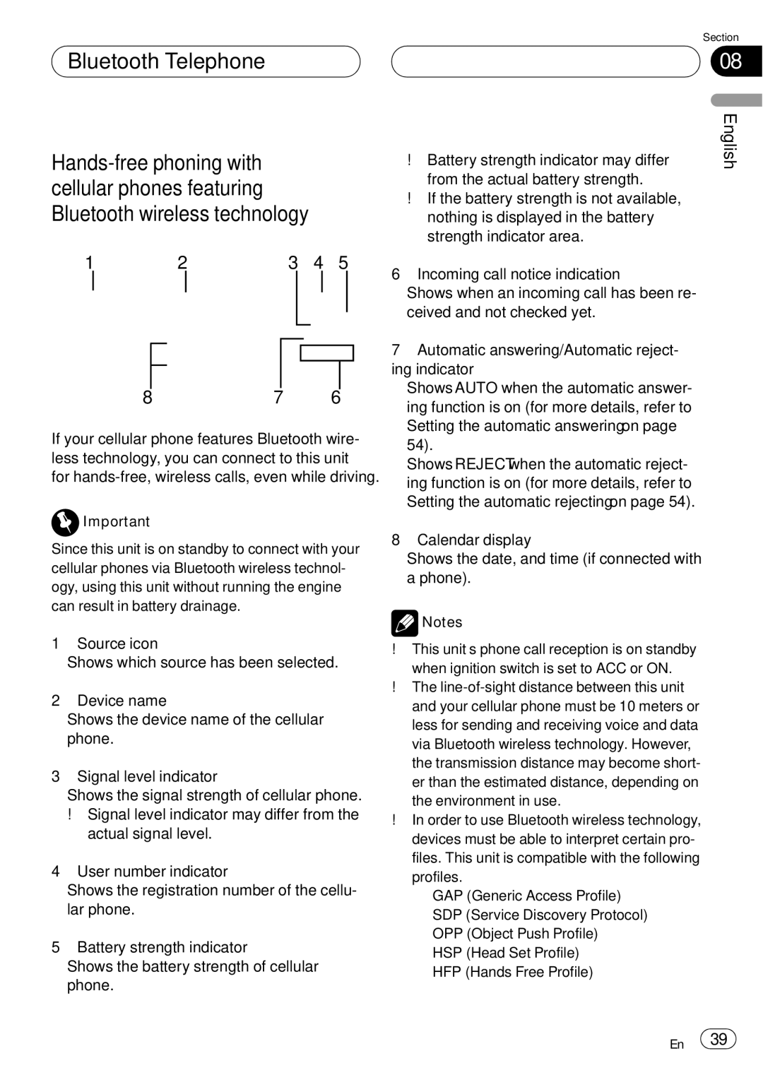 Pioneer DEH-P75BT operation manual Section 