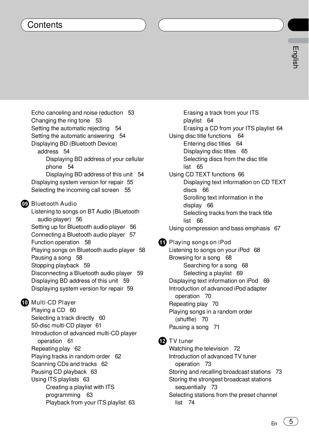 Pioneer DEH-P75BT operation manual Function operation 