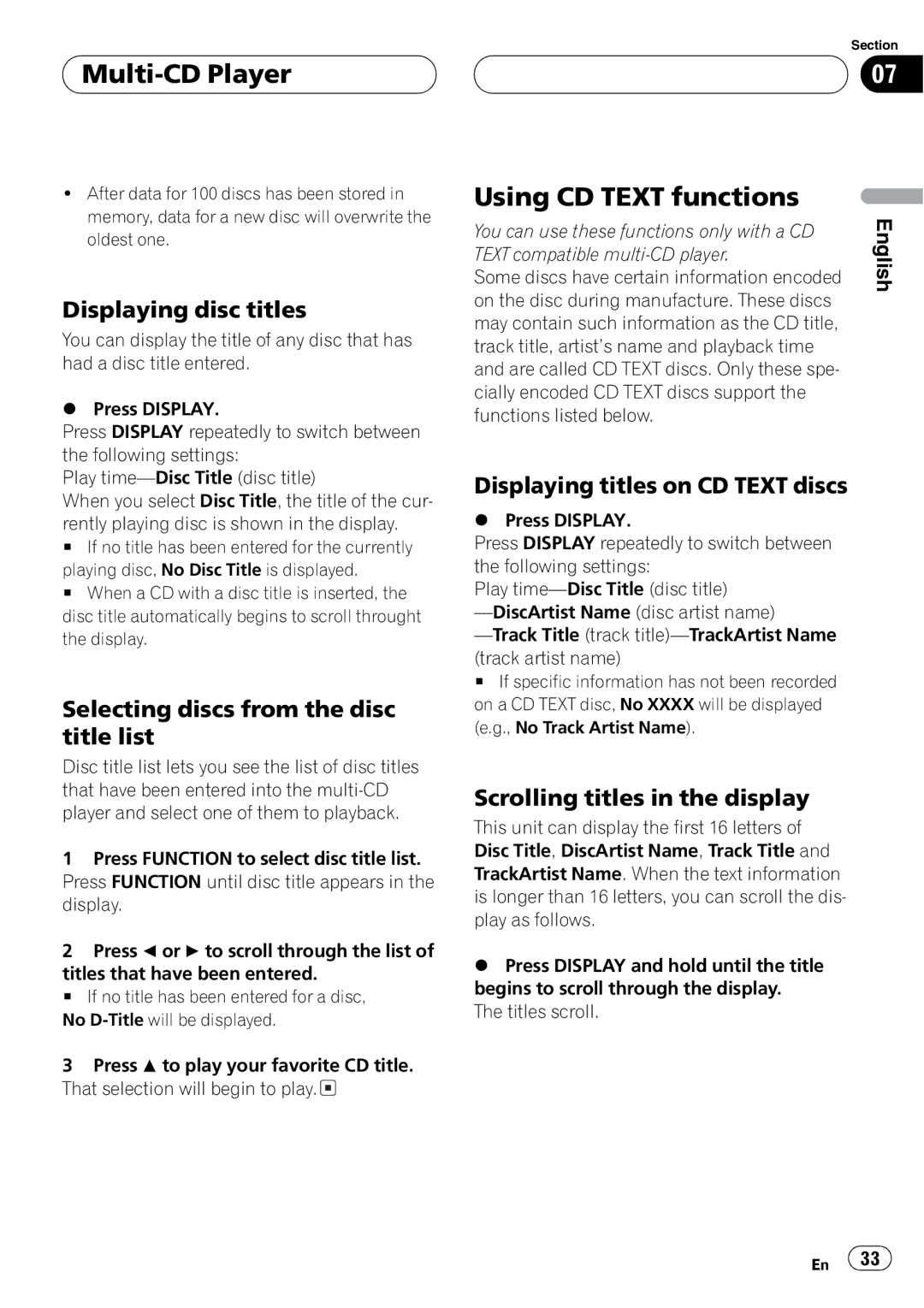 Pioneer DEH-P7600MP operation manual 