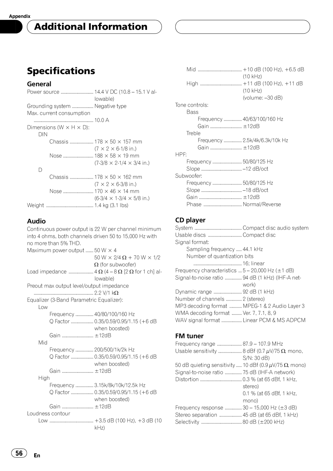 Pioneer DEH-P7600MP operation manual 