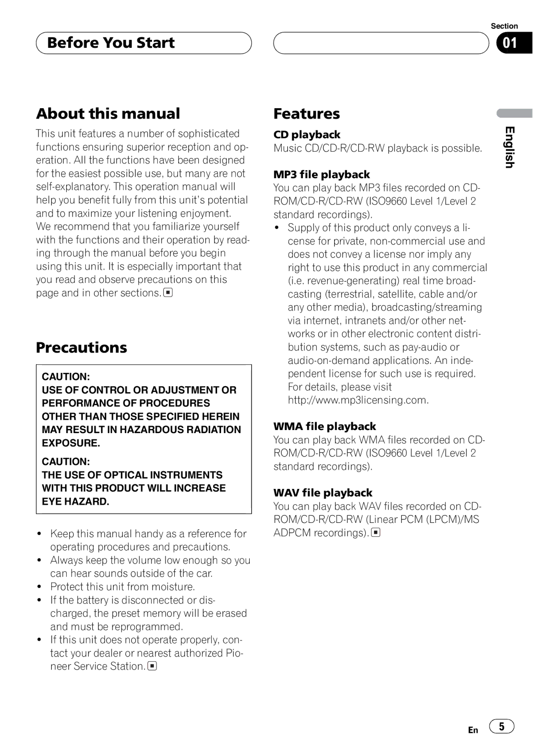 Pioneer DEH-P7650MP operation manual 