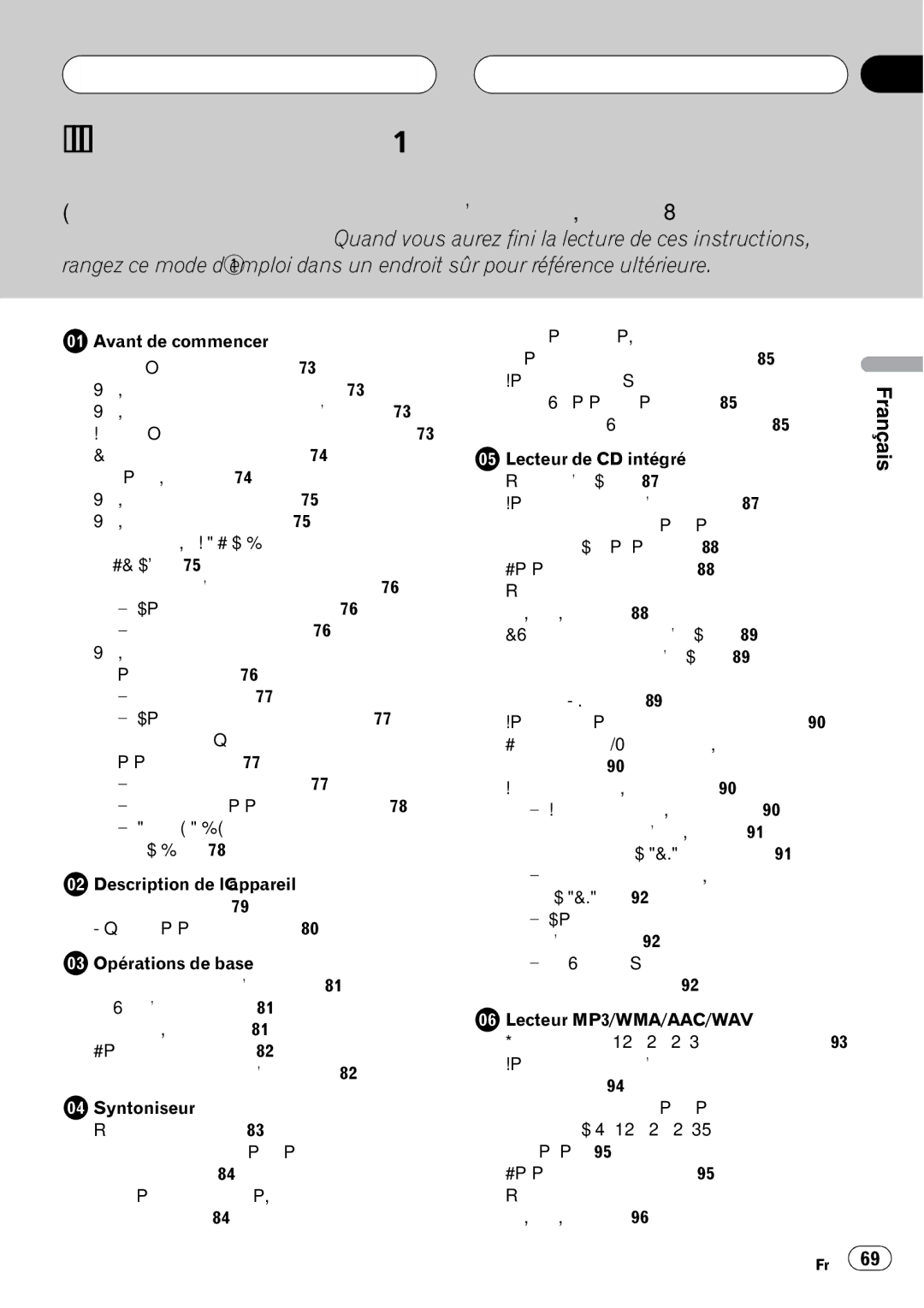 Pioneer DEH-P7700MP operation manual 