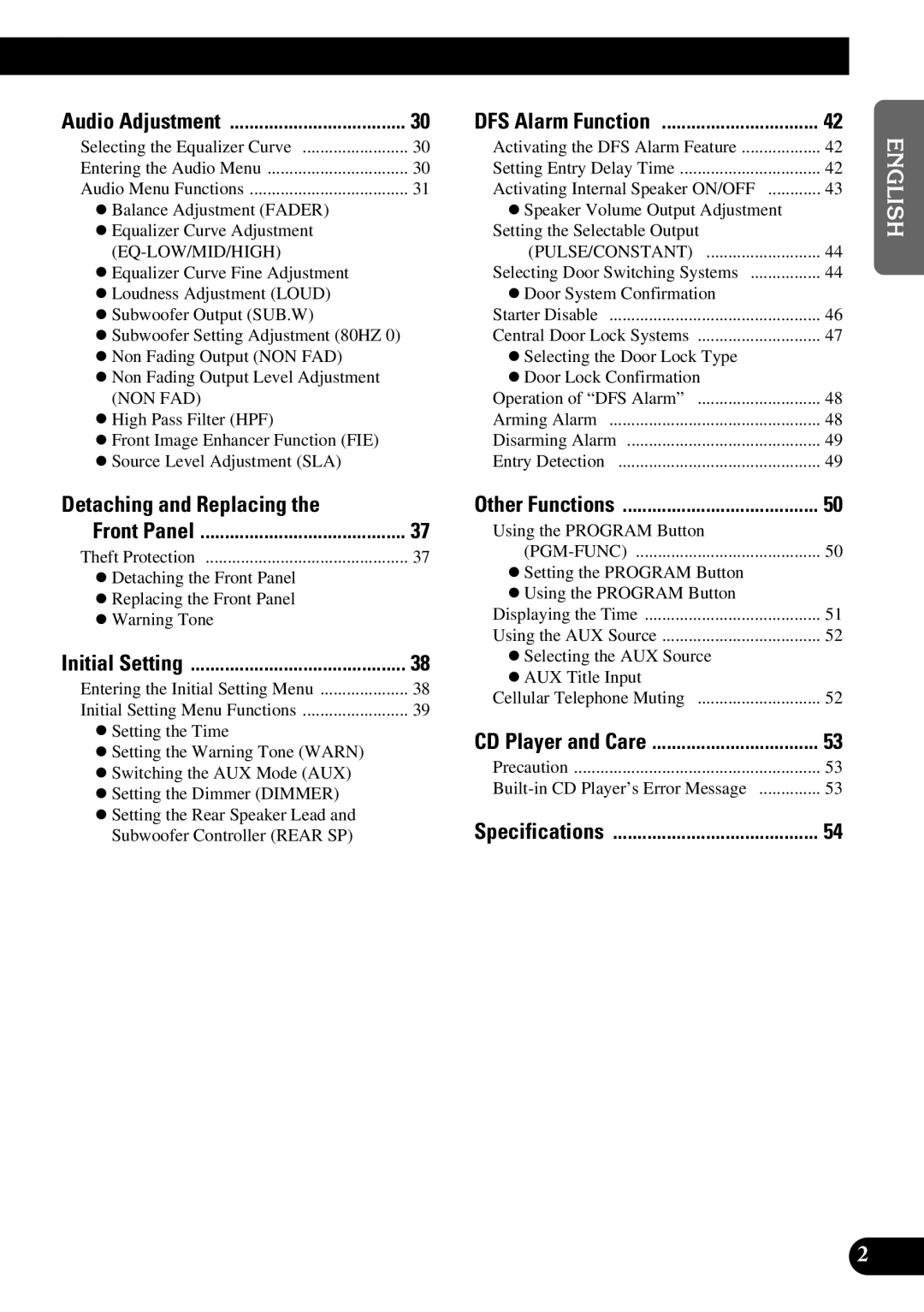 Pioneer DEH-P77DH operation manual Detaching and Replacing, Audio Adjustment 