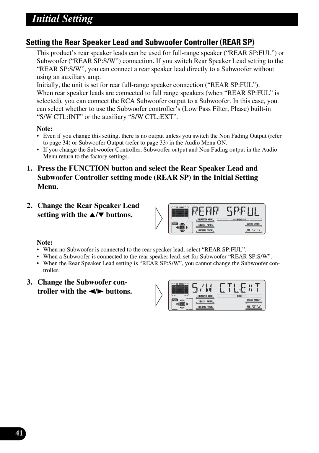 Pioneer DEH-P77DH operation manual Change the Subwoofer con- troller with the 2/3 buttons 