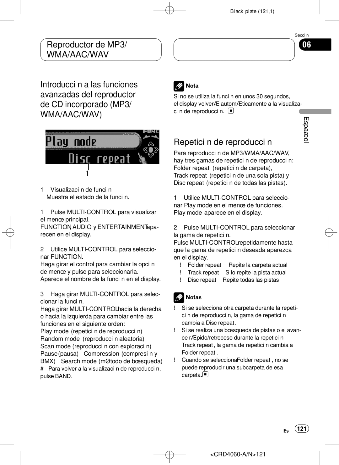 Pioneer DEH-P7850BT operation manual Black plate 121,1 