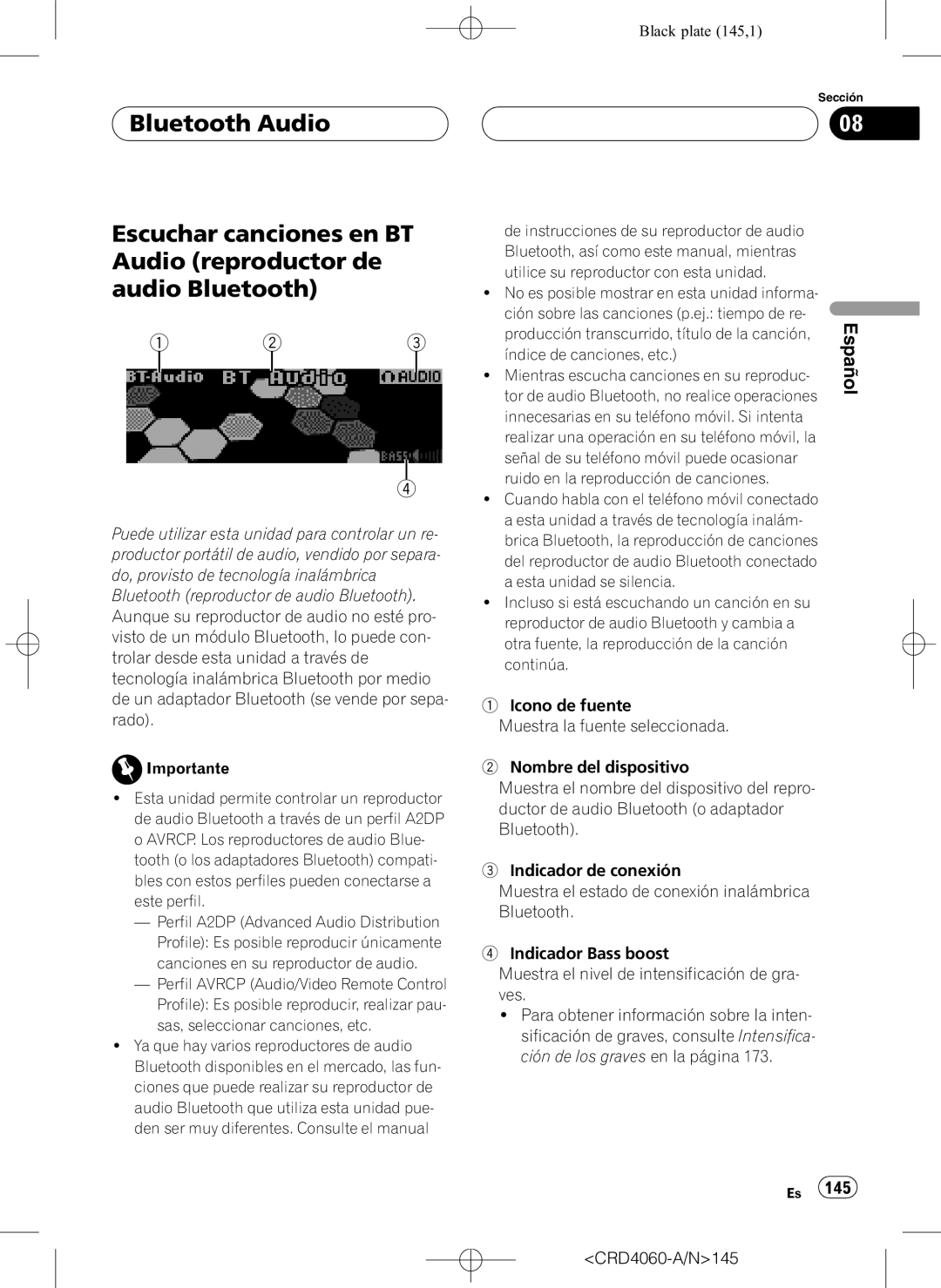 Pioneer DEH-P7850BT operation manual CRD4060-A/N145 