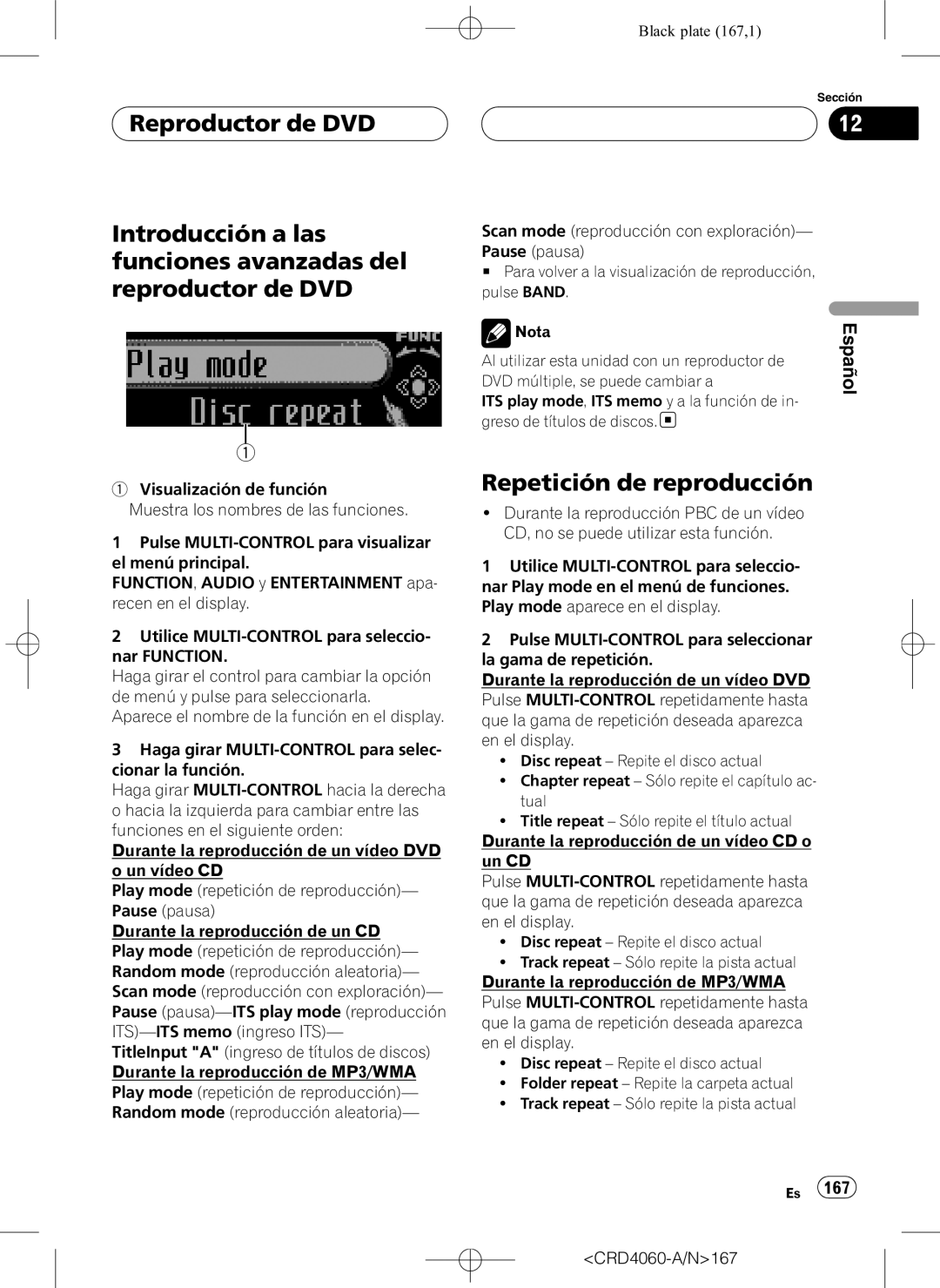 Pioneer DEH-P7850BT operation manual Black plate 167,1 