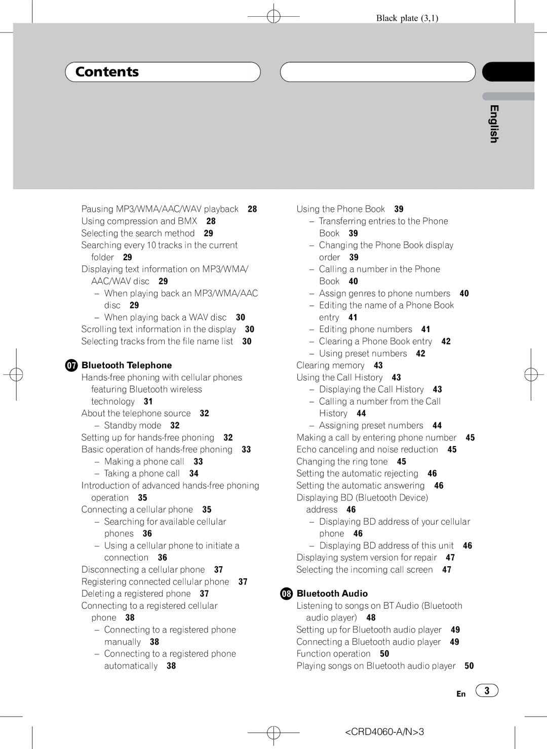 Pioneer DEH-P7850BT operation manual Selecting the incoming call screen Bluetooth Audio, Audio player 