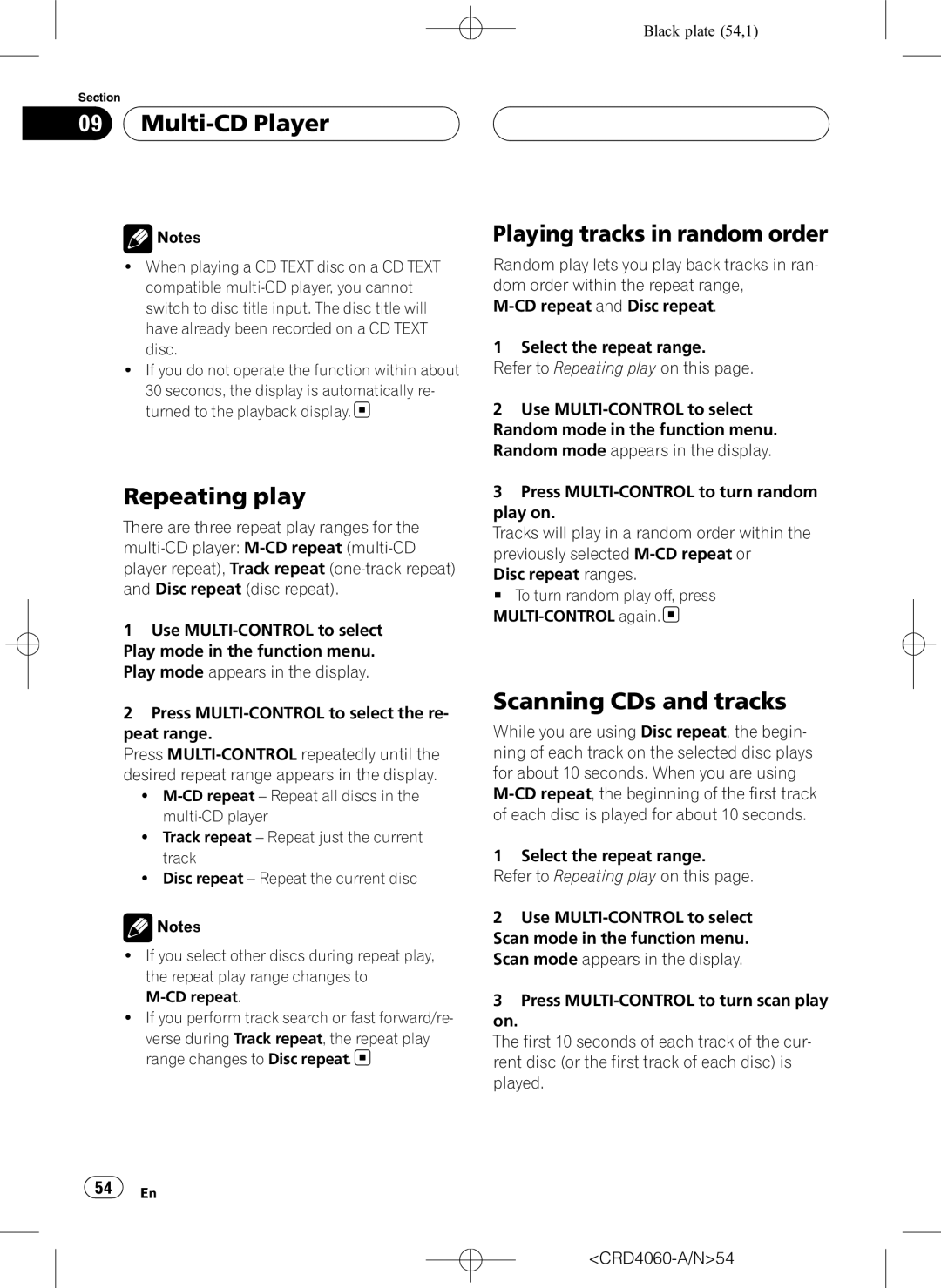 Pioneer DEH-P7850BT operation manual Repeating play, Scanning CDs and tracks 