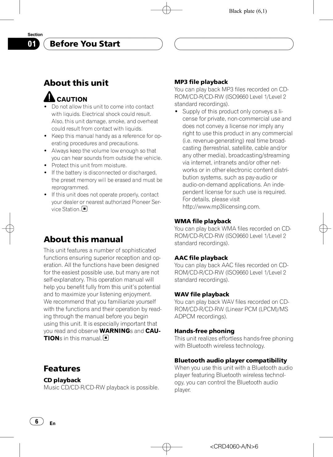 Pioneer DEH-P7850BT operation manual Before You Start About this unit, About this manual Features 