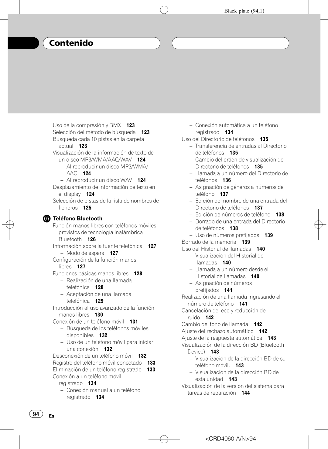 Pioneer DEH-P7850BT operation manual Manos libres, 132, Una conexión, Registro del teléfono móvil conectado, 142 