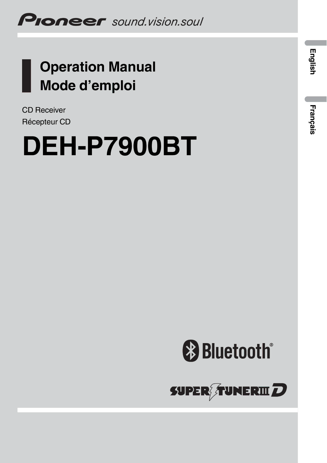 Pioneer DEH-P7900BT operation manual 