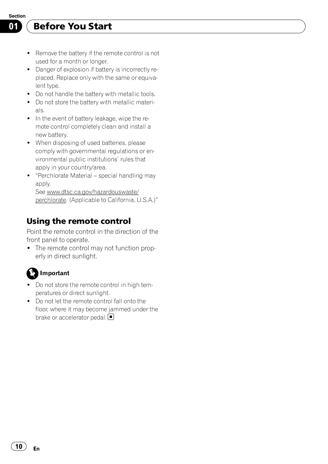 Pioneer DEH-P7900BT operation manual Using the remote control 