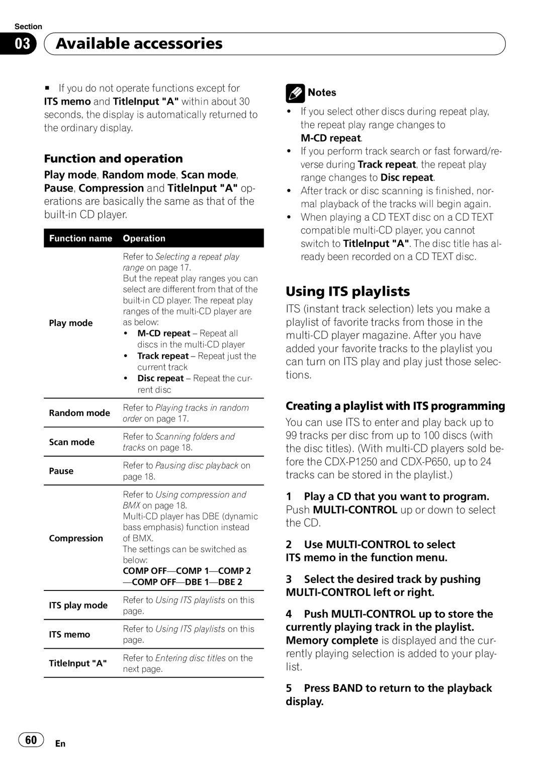 Pioneer DEH-P7900BT operation manual Using ITS playlists, Creating a playlist with ITS programming 