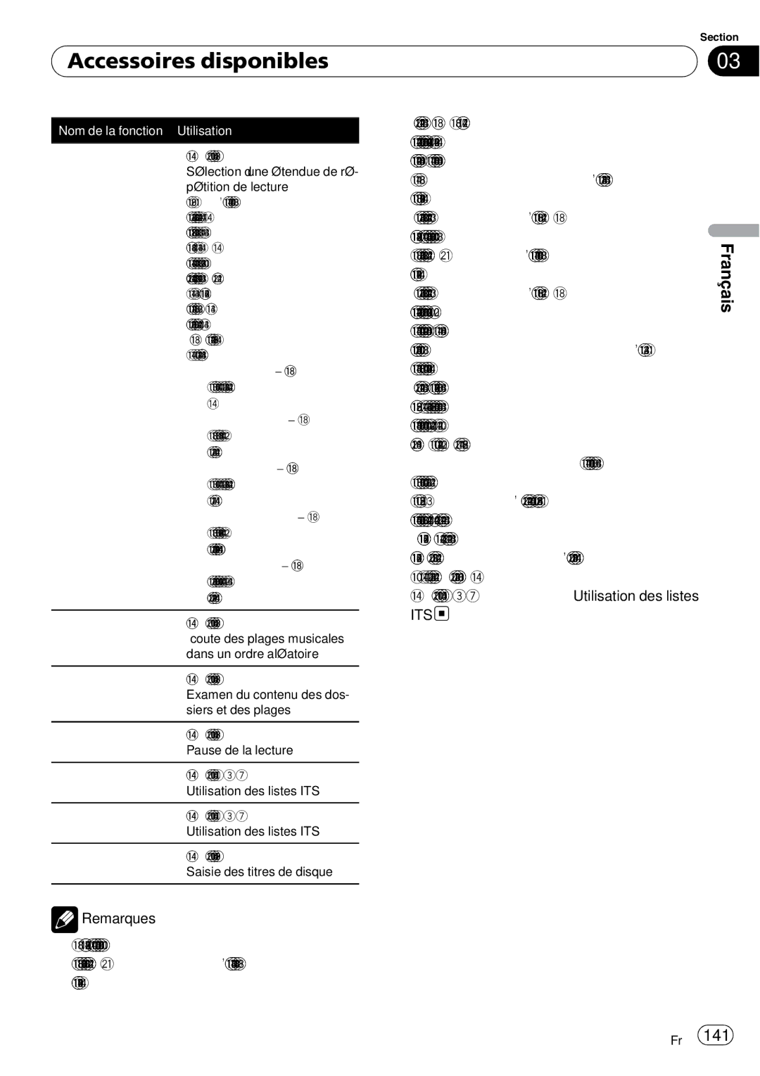 Pioneer DEH-P790BT operation manual Portez-vous à la page 137, Utilisation des listes ITS 