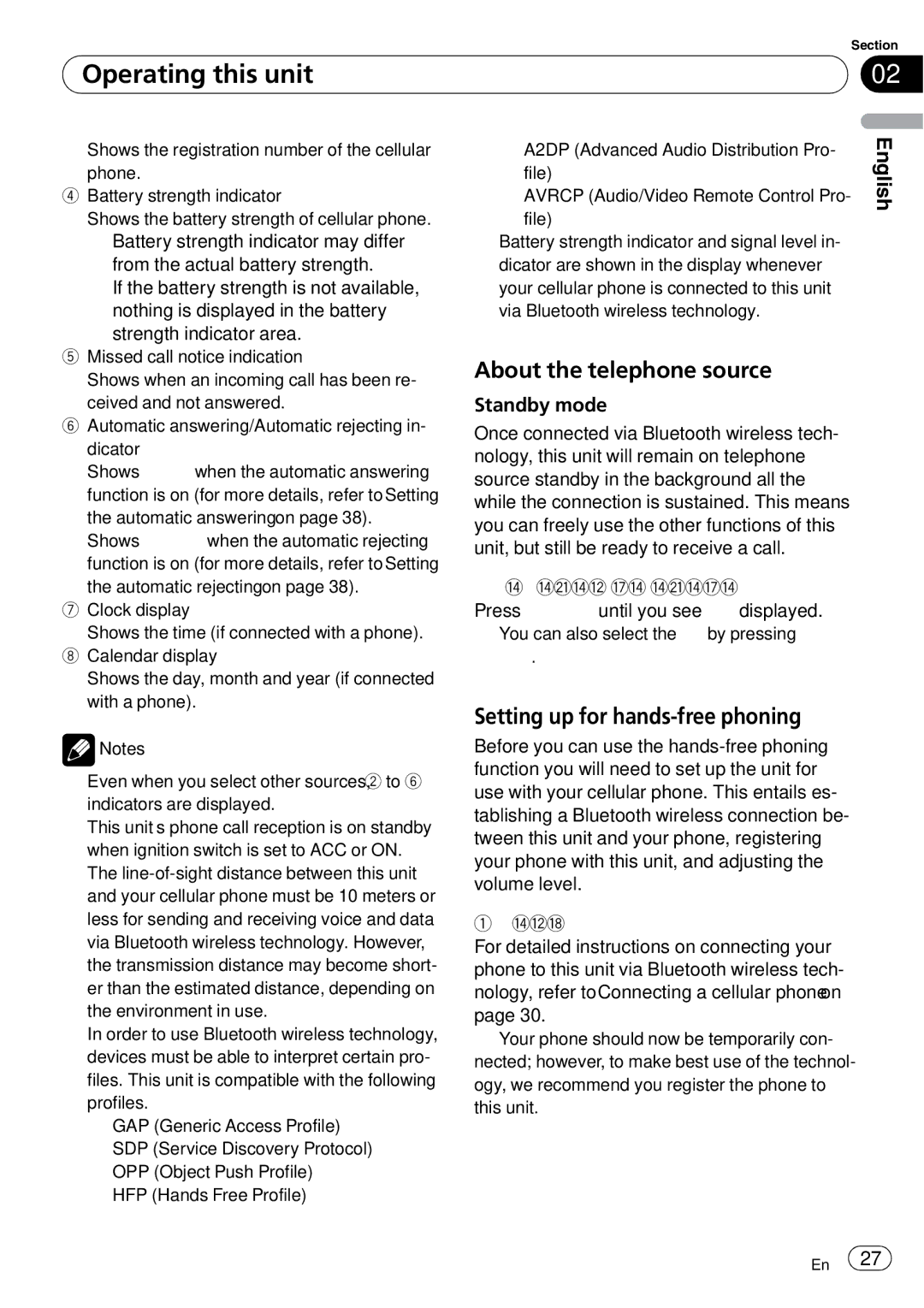 Pioneer DEH-P790BT operation manual About the telephone source, Setting up for hands-free phoning, Standby mode, Phone 