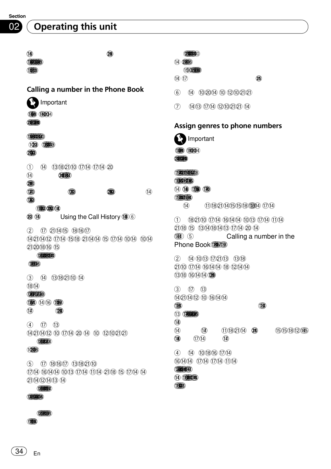 Pioneer DEH-P790BT operation manual Calling a number in the Phone Book, Assign genres to phone numbers 