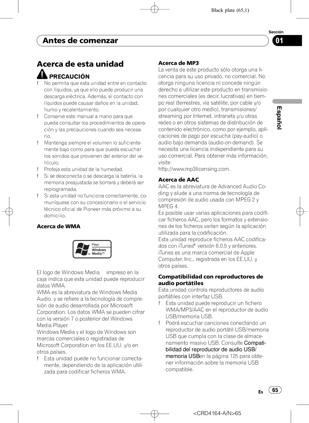 Pioneer DEH-P7950UB operation manual Antes de comenzar Acerca de esta unidad, Mpeg 