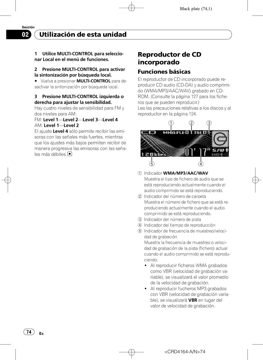 Pioneer DEH-P7950UB operation manual Reproductor de CD, incorporado, Utilización de esta unidad, Funciones básicas 