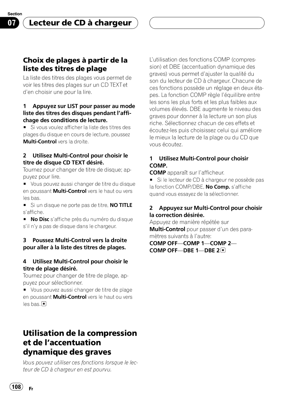 Pioneer DEH-P80MP operation manual 