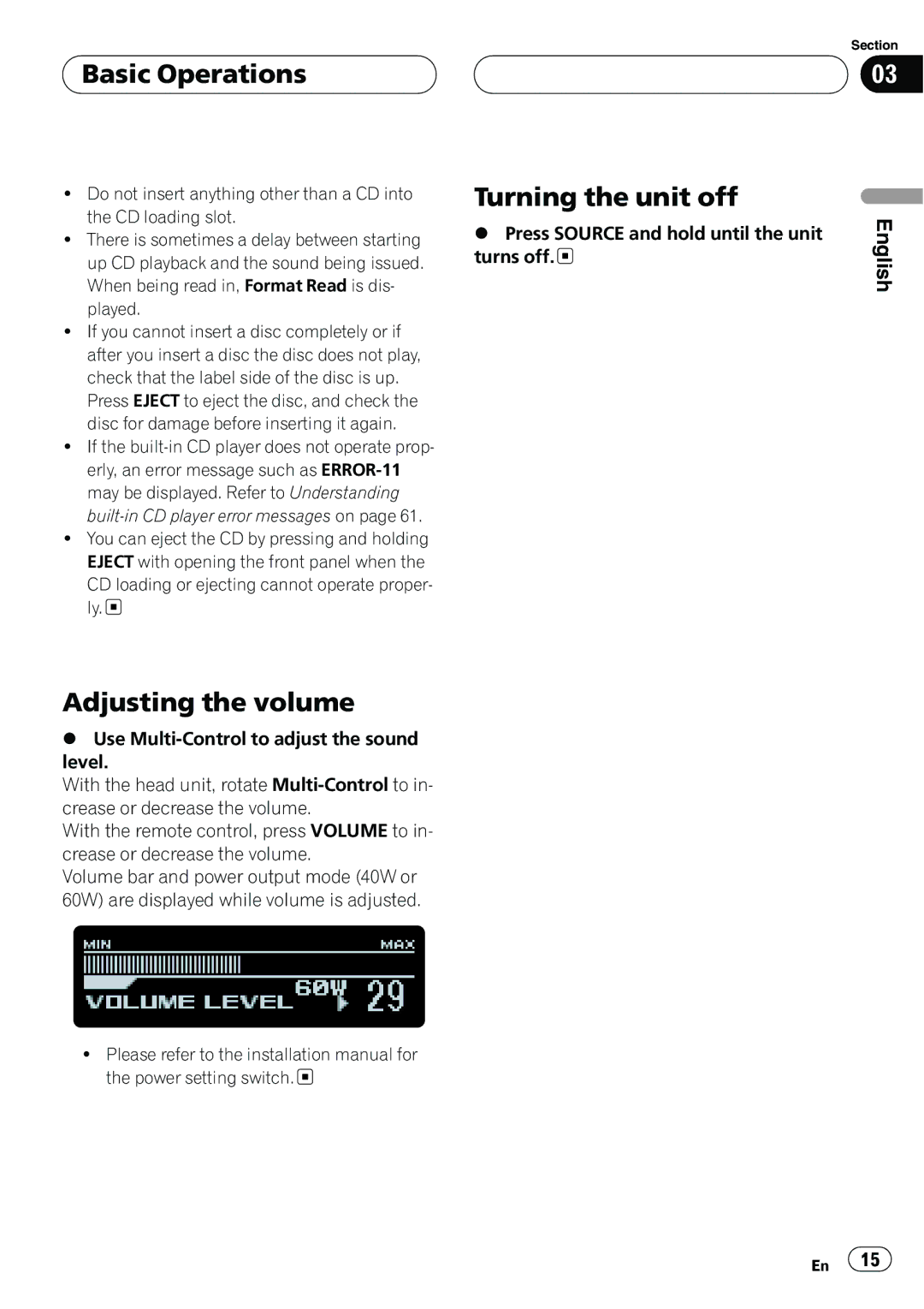 Pioneer DEH-P80MP operation manual 