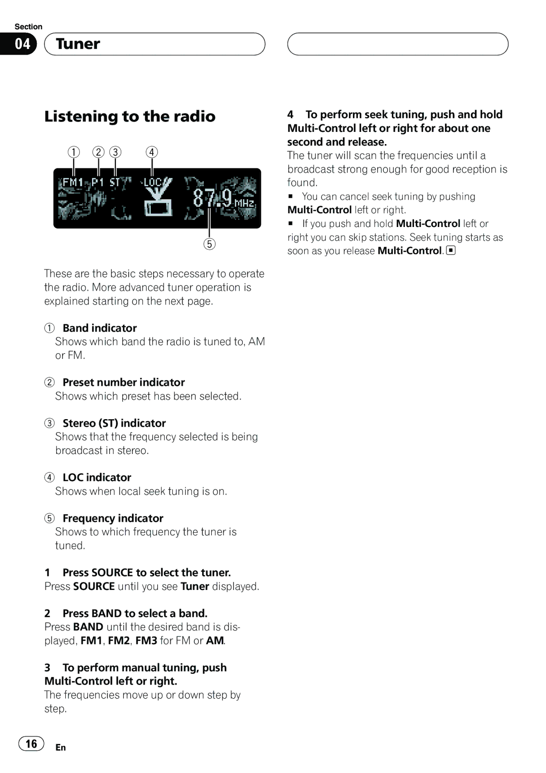 Pioneer DEH-P80MP operation manual 